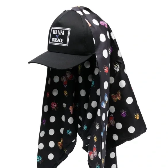 VERSACEX Dua Lipa Printed Silk Butterfly Cap display picture 1